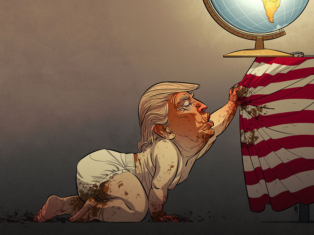 Cartoon by Norwegian artist Christian Bloom